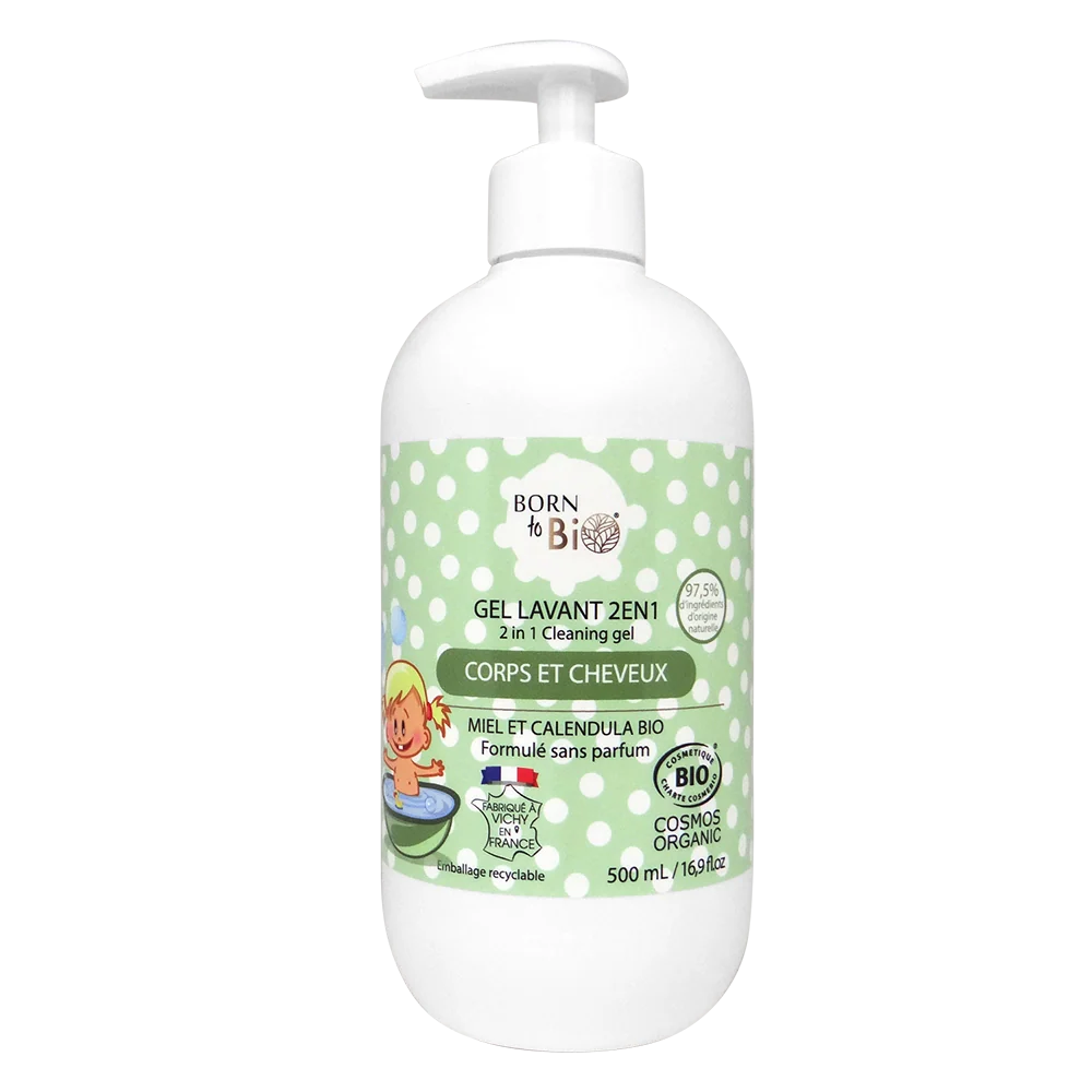 Gel Lavant 2 en 1 pour Bébé  - Certifié bio